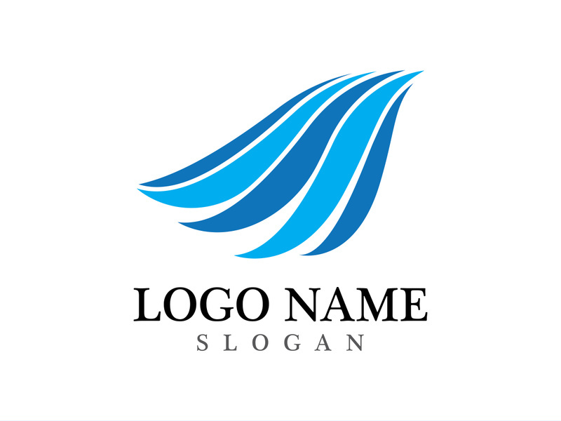 Wave beach vector illustration design logo