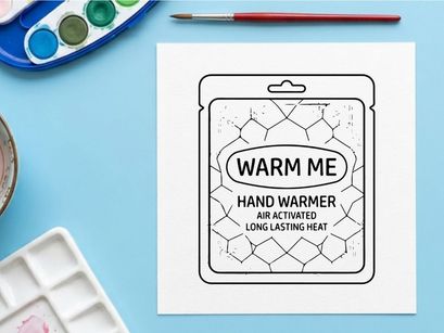 Hand warmer pouch with winter text for cold weather relief and holiday gifting solutions