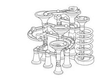 Vintage plumbing pipes system flat design vector illustration