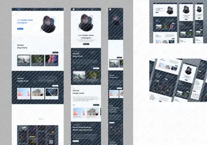 Personal Website UI Kit for Figma - 3 Responsive Screen Designs