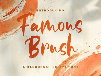 Famous Brush - Textured Brush Font