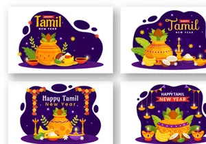 12 Happy Tamil New Year Illustration