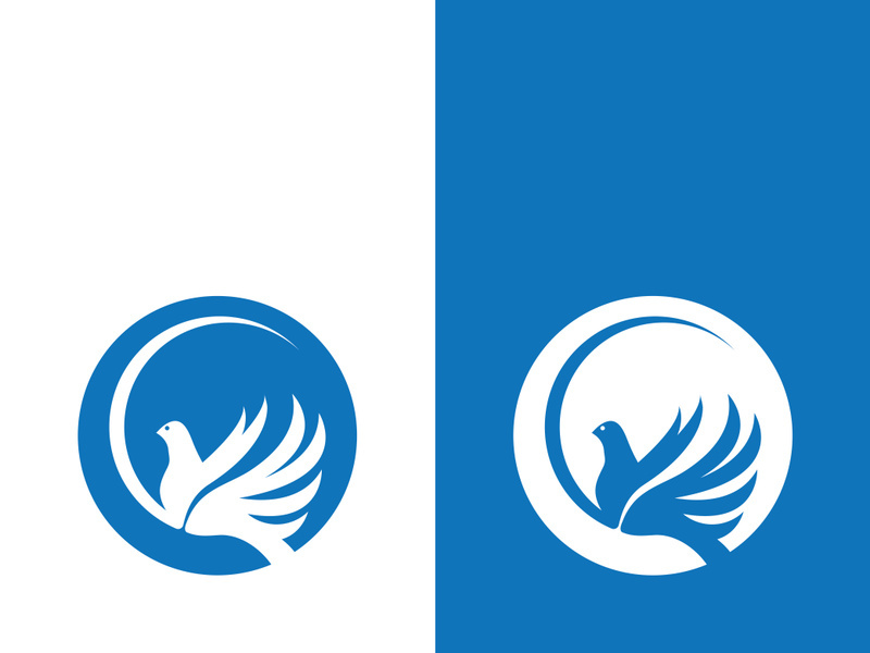 Dove bird logo vector design illustration