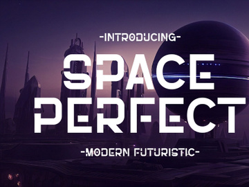 Space Perfect - Modern Futuristic Font preview picture