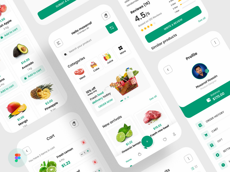 Grocery - Mobile UI Kit V1