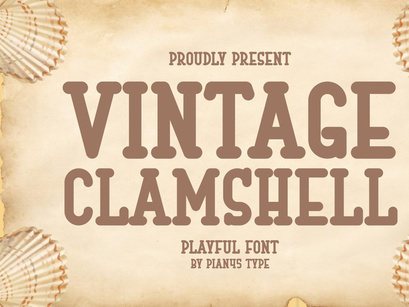 Vintage Clamshell - Playful Font