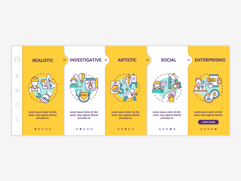 Work environments types yellow onboarding template