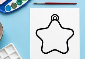 Ícone de estrela em contorno. Símbolo minimalista de estrela para design de web e interface do usuário.