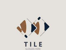 Elegant Tile Flooring Logo Design business store building Template