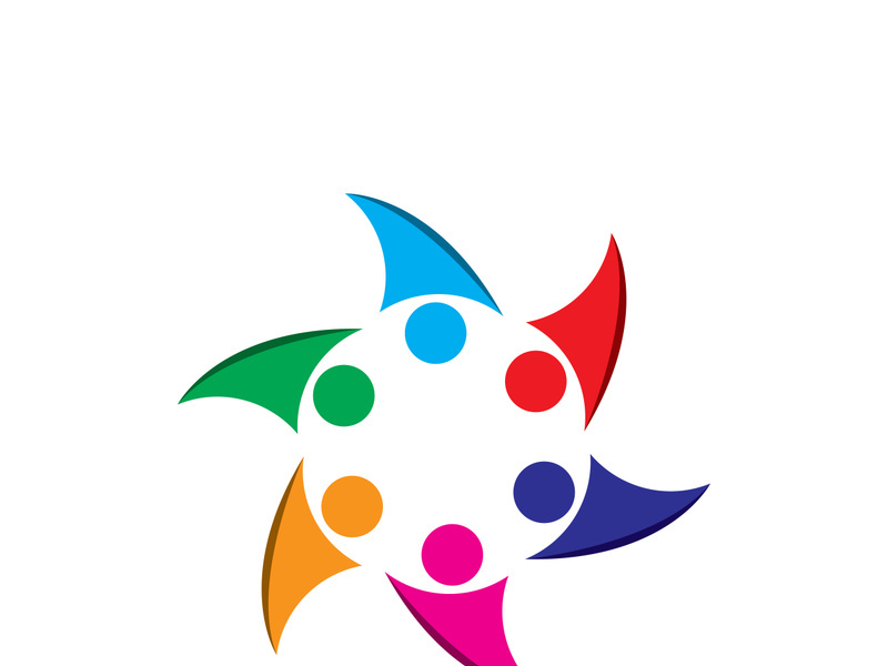 Community logo business template and icon people vector