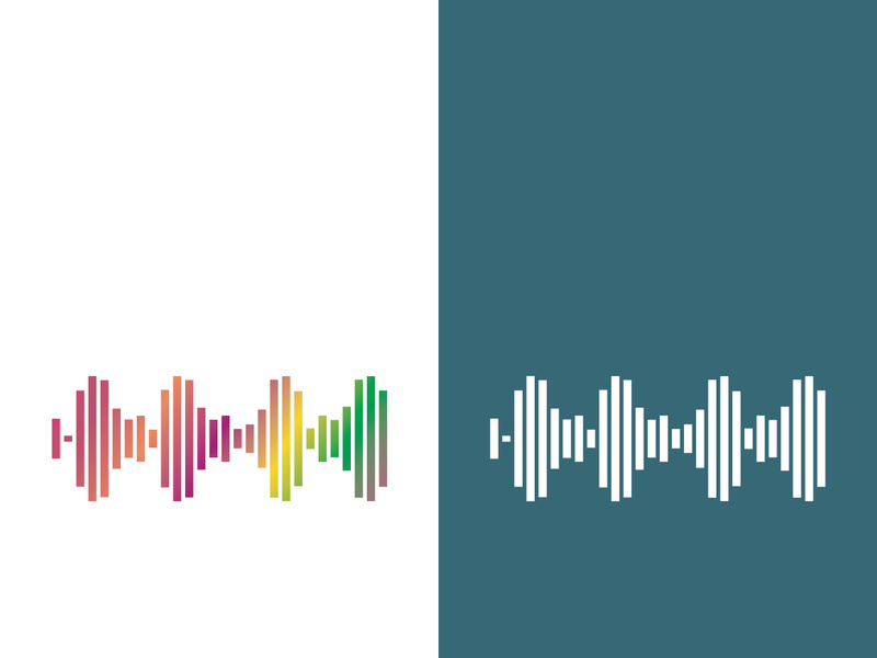 Sound waves vector illustration design template