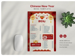 Chinese New Year Restaurant Menu preview picture