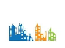 Modern city skyline icon silhouette vector illustration design