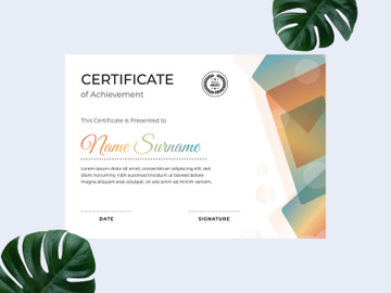 Modern certificate design template preview picture