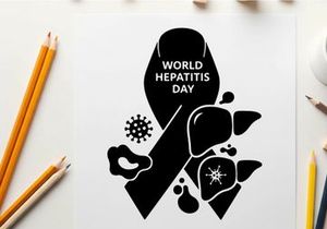 world hepatitis day awareness ribbon vector illustration