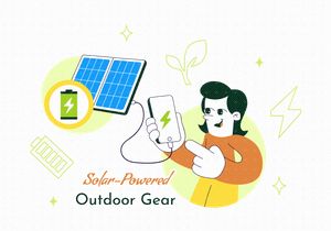 10 Solar Powered Outdoor Gear Illustration