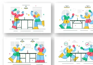 10 Table Tennis Sports Illustration