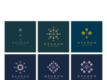 Neuron logo or nerve cell logo design,molecule logo illustration template icon with vector concept