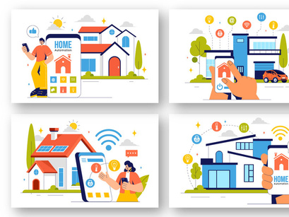 9 Smart Home Automation Illustration