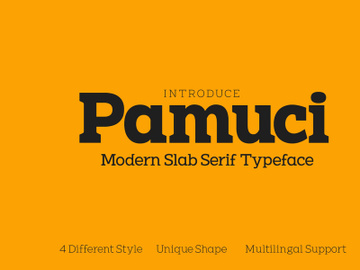 Pamuci - Modern Slabs Typeface preview picture