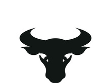 Bull head logo vector icon design illustration