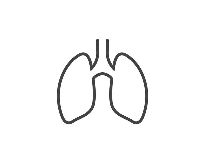 Lung icon logo for medical design