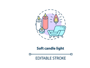 Soft candle light concept icon preview picture