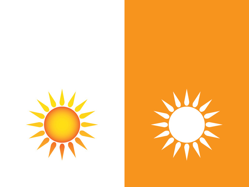 Sun vector illustration icon logo template design