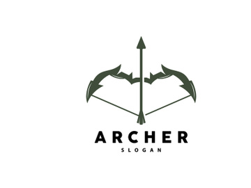 Archer Logo, Archery Arrow Vector, Elegant Simple Minimalist Design preview picture