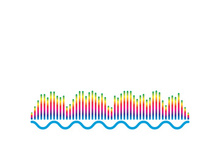 Sound waves vector illustration design template