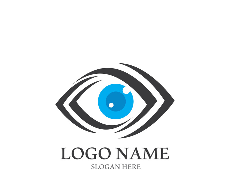 Branding identity corporate eye care vector logo design