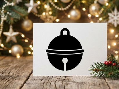 Christmas Bell Icon for Holiday Season Decorations and Greetings
