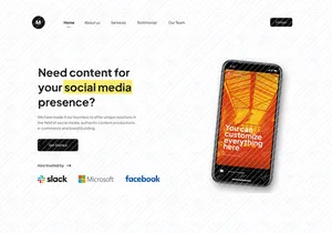 Kreative Agentur-Landingpage – Minima