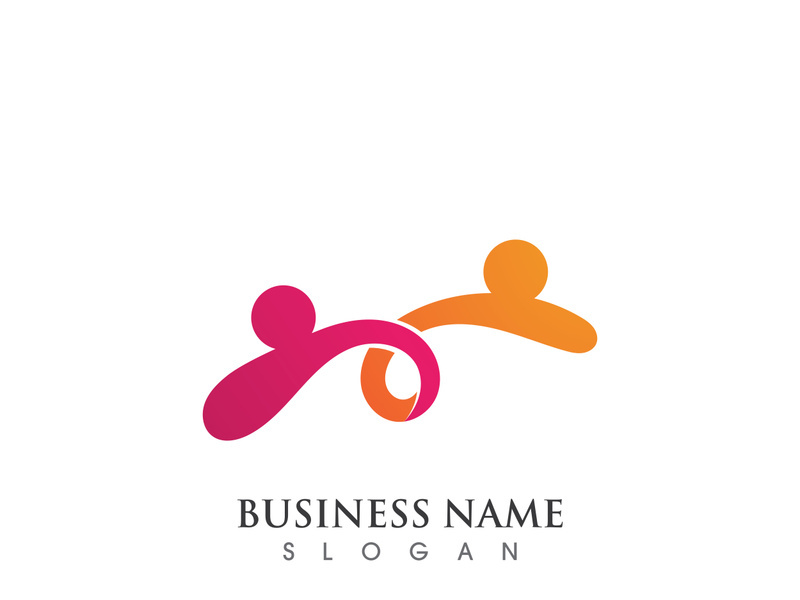 Family Love care  logo Vector icon illustration design