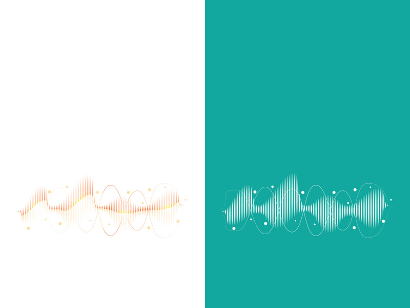 Sound waves vector illustration design template