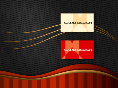 bundle 5 luxury black and red business card mock-ups