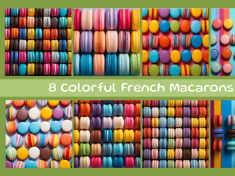 Colorful French Macarons