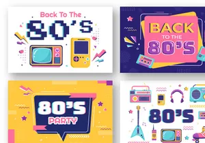 80s Disco Party Illustration