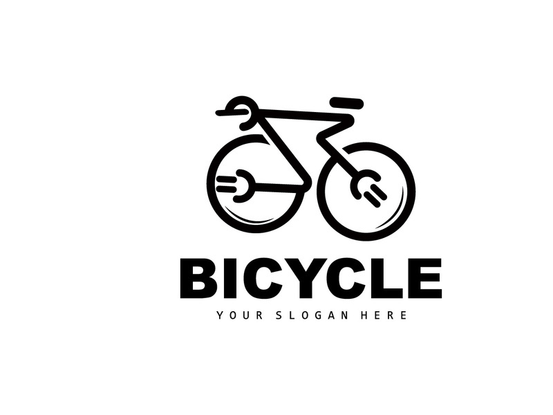 Electric Bicycle Logo, Sport Bike Vector