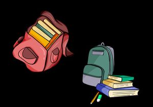 School Backpack Illustration