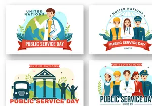 10 United Nations Public Service Day Illustration