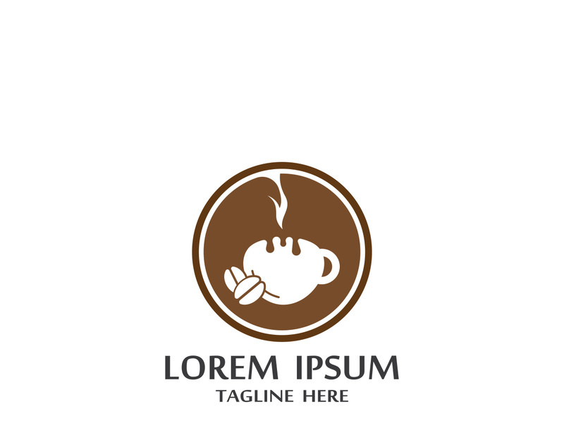 Premium coffee bean logo design.