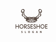 Horseshoe Logo, Horse Vector Vintage Elegant Old Retro Texsas Design