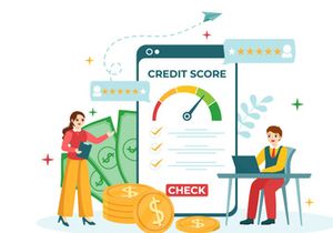 14 Credit Score Vector Illustration