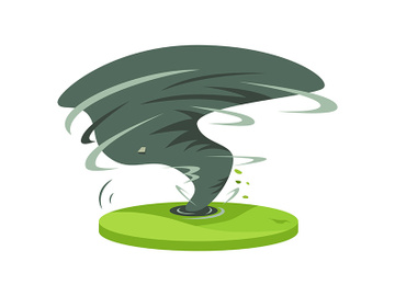 Hurricane in rural area cartoon vector illustration preview picture