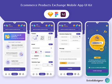Ecommerce Products Exchange Mobile App UI Kit preview picture
