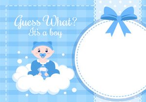 30 Birth Photo is it a Boy and Girl Cartoon Illustration