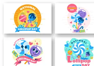 10 National Lollipop Day Illustration