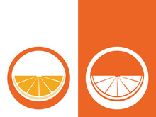 Orange logo design vector icon illustration design