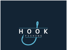 fishing hook logo design, fishing bait, fishing shop, tournament, angler, fishing community